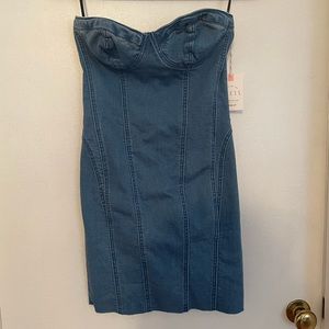 Denim sleeveless dress nwt from forever 21